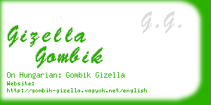 gizella gombik business card